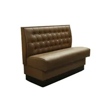 product of Original Wood Seating BT-S-42 Single Booth, 48L, Upholstered Diamond Back & Seat, 4 Thick Contoured Foam