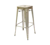 product of Original Wood Seating M11B Backless Bar Stool, Steel Seat, Steel Frame, Footrest, Bright Silver