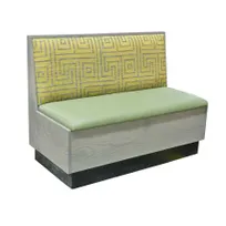 product of Original Wood Seating MAC-WB-36 Upholstered Wall Bench, 36H, Solid Wood Top Cap, Black Vinyl Kickplate