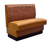 product of Original Wood Seating PB-S-48 Single Booth, 48L, Upholstered Seat & Back, Plywood & Solid Wood Frame