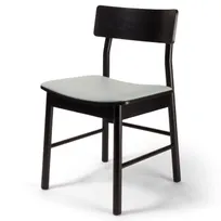 product of Original Wood Seating W44 GR7 European Beech Wood Side Chair with Upholstered Seat and Extended Solid Wood Back