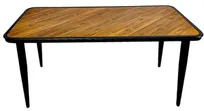 product of Atlanta Booth & Chair AT3048 30x48 Square Wood Dining Table, Aluminum Edge, 30 Height