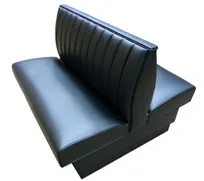 product of Atlanta Booth & Chair B12-W36720 48" Upholstered Restaurant Booth Bench, 36" High, 12-Channel Back, Black Vinyl Kick Base