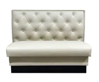product of Atlanta Booth & Chair BB-S42100 48" Single Booth, Upholstered Tufted Back, 42" High, Black Vinyl Kick Base