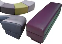 product of Atlanta Booth & Chair BWB-S36720 Upholstered Wall Bench, 36" High, Custom Length up to 72", Sold per Foot