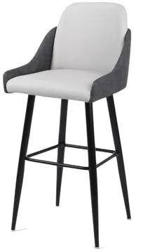product of Atlanta Booth & Chair H101BS Upholstered Armless Bar Stool, Black Semi Gloss Metal Frame