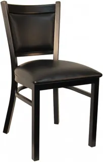 product of Atlanta Booth & Chair M279 Metal Outdoor Restaurant Chair, Semi Gloss Finish, Flared Inset Back