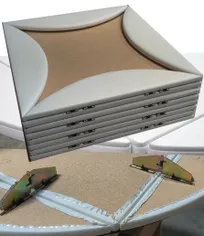 product of Atlanta Booth & Chair PTVP3636 36x36 Square Padded Vinyl Table Top on 1 inch Particle Board