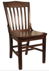 product of Atlanta Booth & Chair W103 Schoolhouse Solid Wood Chair, European Beech Wood, Wood Seat, Slat Back