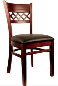 product of Atlanta Booth & Chair W105 Venetian X Back Solid European Beech Wood Chair