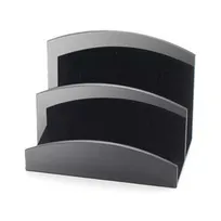 product of Cal-Mil 399-13 Classic Packet Organizer, 4" W x 3" D x 3-1/4" H, Two‑Slot Acrylic Tray, Black