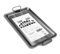 product of Klinger’s Trading RM1423 - 14" x 23" Griddle Top, 3/16" Steel, Two-Burner, Heat-Resist Handles