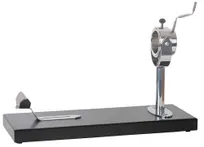 product of Omcan USA 48229 Prosciutto Holder with Wooden Base, Rotating Handle, Spanish Craftsmanship Stand
