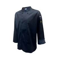 product of Thunder Group CJ304BK2XL Men's French Cuff Jacket, Long Sleeve, 2X-Large, 65/35 PolyCotton, Black