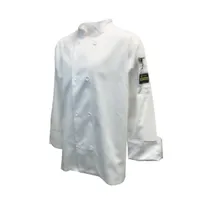 product of Thunder Group CJ304WHXL French Cuff Chef Jacket, Tapered Long Sleeve, X-Large, 65/35 PolyCotton, White