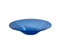 product of American Metalcraft GBB15 Glacier Blue 14" Round Glass Serving Bowl, 98 oz, Swirled Finish