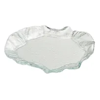 product of Steelite 6525B428 Large Round Flat Glass Plate, 9.875" Diameter, Venus Free Form Design, Catherine Hurand, 1 Dozen