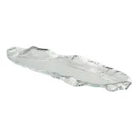 product of Steelite 6525B429 Long Linear Glass Plate, 15.5x5.5, Venus Design, Free-Form Shape, Sold per Dozen