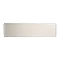 product of Steelite GS193871 Mid Modern Serving Platter, 24.25x6.5, Rectangle, Glass, Solid Cream, Case Quantity