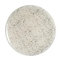 product of Steelite GS196650 My Glass Studio 13" Round Glass Platter, 1"H, Cream/Dark Grey Two-Tone, Sold per Case