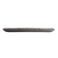 product of Steelite GS196691 1.25 Qt Oval Glass Serving Bowl, 24.125" x 1.625"H, Dark Grey Crackle Finish, Sold per Case