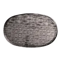 product of Steelite GS196699 Oval Glass Platter, 15.375" x 9.875", Crackle Dark Grey, Glass, Sold Per Case