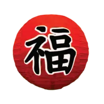 product of Thunder Group HL-22 Japanese Cochin Lantern, 16" Round, Red Paper Fortune