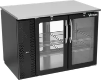 product of Victory VBB48HC-FG-PT-B Cooler 48"W×34"H 15.1 cu ft Black Exterior Top 4 Doors Stay‑Open R290