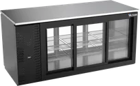product of Victory VBB72HC-F-GS-PT-B Cooler, 72"W x 31-7/8"D x 34"H, 23.6 cu ft, 6 Doors, Black, Stainless R290