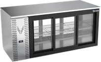 product of Victory VBB72HC-F-GS-PT-S 72" Pass-Thru Back Bar Refrigerator, Stainless Steel, 6 Sliding Glass Doors, 23.6 cu. ft., 115V