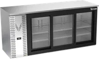 product of Victory VBBN72HC-F-GS-S 72" Stainless Steel Back Bar Cooler, 3 Sliding Glass Doors, 19.6 cu. ft., 115V
