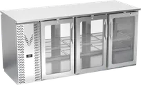product of Victory VBBN72HC-FG-PT-S Pass‑Thru Bar Cooler, 72"×28‑3/4"×34", 19.6 Cu ft, 6 Doors, Stainless R290