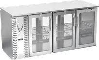 product of Victory VBBN72HC-G-PT-S 72" Pass-Thru Back Bar Refrigerator, 6 Glass Doors, Stainless Steel, 19.618 cu. ft.