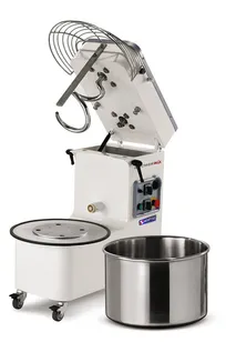 product of AMPTO PK44ADUS Spiral Dough Mixer, 2-Speed, 97 lb Dough, Stainless Steel Bowl, 220v/60/3-ph