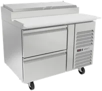 product of Asber APTP 46 D2 46" 2-Drawer Refrigerated Pizza Prep Table, 6 1/3 Size Pans