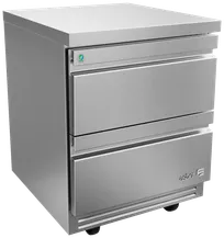 product of Asber AUTR-27-D2-P 28" 2-Drawer Undercounter Refrigerator, Stainless Steel, Front Breathing, 9.5 cu. ft.