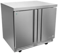 product of Asber AUTR 36 P 36" 2-Door Undercounter Refrigerator, Stainless Steel, Front Breathing