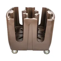 product of Concasse MCEQPPL60 Dish Dolly Cart, 36-1/2W x 28-1/2D x 32-1/2H, Coffee Beige Plastic