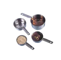 product of American Metalcraft MCL4 Measuring Cup Set 1/4, 1/3, 1/2 & 1 Cup Stainless Steel Handle Hanging