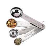 product of American Metalcraft MSSF75 Measuring Spoon Set 4-Piece Stainless Steel, 1 Tbsp/-1/2 Tbsp/1 Tsp/-1/2 Tsp