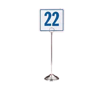 product of American Metalcraft RS12 Number Stand, 3-5/8" Dia. x 12" H, Mirror Stainless Steel, Clip, Weighted