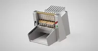 product of Finamac ALIGNER 4X28 Popsicle Stick Aligner, 220V 0.3 kW, 3000‑6000 Sticks/Hour, 90% Labor Savings