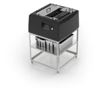 product of Finamac FLEX UNMOLD TANK – Tbl Pop Unmolder, Choc Dip, 220V, 900 Mph, Fiberglass, Thermo Base, Wheels