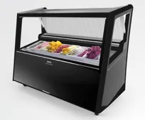 product of Finamac VISTA 16 Ice Cream Freezer - 10 x 5-L Heated Glass Pans, 208-240V 1.5 kW, 30% Sales Boost