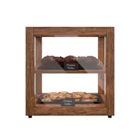 product of Koolmore KM-BDW-15D Bakery Display Case, 12.2"W x 11.7"D x 12.2"H, 1.0 cu ft, 2 glass shelves, wood