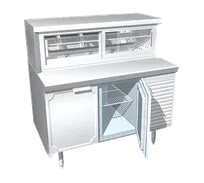 product of La Rosa Refrigeration L-34174-32 74" x 32" Mirror-Back Display Case, Painted SS, SelfCont, 1 Shelf