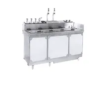product of La Rosa Refrigeration L-45160 Dipping Cabinet with Syrup Rail,60"L x 32"D, 8 x 3-gal,Stainless, 115V