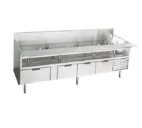 product of La Rosa Refrigeration L-74114-26 114" 4 Drawers Refrigerated Chef Base, Marine Edge, Steel Top