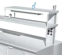 product of La Rosa Refrigeration L-90177-D SINGLE Table-Mounted Overshelf