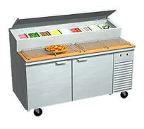 product of La Rosa 2067-PTB 67" 2-Door Refrigerated Pizza Prep Table, 8 Pans